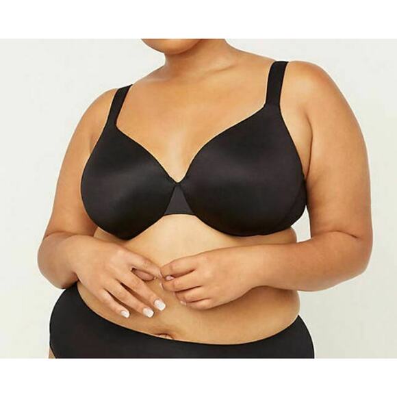 Catherines Smooth Underwire Full Coverage Black Bra Size 54D - Picture 1 of 4
